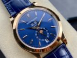 PPF Factory Patek Philippe Annual Calendar 5396R-014 38mm Rose Gold Leather Strap Blue Dial - Image 2