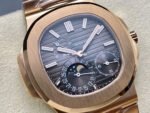 PPF Factory Patek Philippe Nautilus 40mm 5712-1R Full Rose Gold Brown Dial - Image 2
