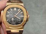 PPF Factory Patek Philippe Nautilus 40mm 5712G-001 Rose Gold Leather Brown Dial