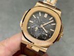 PPF Factory Patek Philippe Nautilus 40mm 5712G-001 Rose Gold Leather Brown Dial - Image 3