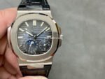 PPF Factory Patek Philippe Nautilus 40mm 5712G-001 White Gold Leather Blue Dial