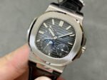 PPF Factory Patek Philippe Nautilus 40mm 5712G-001 White Gold Leather Blue Dial - Image 3