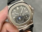 PPF Factory Patek Philippe Nautilus 40mm 5712G-001 White Gold Leather Grey Dial - Image 2