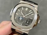 PPF Factory Patek Philippe Nautilus 40mm 5712G-001 White Gold Leather Grey Dial - Image 3
