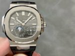 PPF Factory Patek Philippe Nautilus 40mm 5712G-001 White Gold Leather Grey Dial