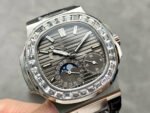 PPF Factory Patek Philippe Nautilus 5722G-001 40mm White Gold Leather Strap Grey Dial - Image 2