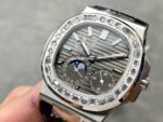 PPF Factory Patek Philippe Nautilus 5722G-001 40mm White Gold Leather Strap Grey Dial - Image 3
