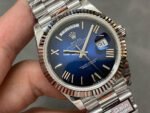 QF Factory Counterweight Rolex Day-Date 228239-0076 40mm Full White Gold Roman Numerals Dark Blue Dial - Image 2