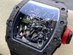 R7 Factory Richard Mille RM35-02 44.5mm Carbon Fiber Black Rubber Strap Skeletonized Dial - Image 3