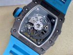 R7 Factory Richard Mille RM35-02 44.5mm Carbon Fiber Blue Rubber Strap Skeletonized Dial - Image 7
