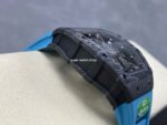 R7 Factory Richard Mille RM35-02 44.5mm Carbon Fiber Blue Rubber Strap Skeletonized Dial - Image 5