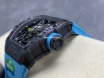 R7 Factory Richard Mille RM35-02 44.5mm Carbon Fiber Blue Rubber Strap Skeletonized Dial - Image 6