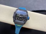 R7 Factory Richard Mille RM35-02 44.5mm Carbon Fiber Blue Rubber Strap Skeletonized Dial - Image 4