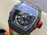 R7 Factory Richard Mille RM35-02 44.5mm Carbon Fiber Red Rubber Strap Skeletonized Dial - Image 3