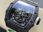 R7 Factory Richard Mille RM35-02 44.5mm Carbon Fiber White Rubber Strap Skeletonized Dial - Image 3