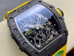 R7 Factory Richard Mille RM35-02 44.5mm Carbon Fiber Yellow Rubber Strap Skeletonized Dial - Image 2