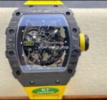 R7 Factory Richard Mille RM35-02 44.5mm Carbon Fiber Yellow Rubber Strap Skeletonized Dial