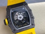 R7 Factory Richard Mille RM35-02 44.5mm Carbon Fiber Yellow Rubber Strap Skeletonized Dial - Image 7
