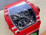 R7 Factory Richard Mille RM35-02 44.5mm Red Carbon Fiber Black Rubber Strap Skeletonized Dial - Image 2