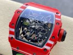 R7 Factory Richard Mille RM35-02 44.5mm Red Carbon Fiber Black Rubber Strap Skeletonized Dial - Image 3