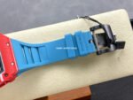 R7 Factory Richard Mille RM35-02 44.5mm Red Carbon Fiber Blue Rubber Strap Skeletonized Dial - Image 8