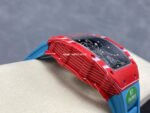 R7 Factory Richard Mille RM35-02 44.5mm Red Carbon Fiber Blue Rubber Strap Skeletonized Dial - Image 5