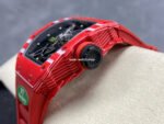 R7 Factory Richard Mille RM35-02 44.5mm Red Carbon Fiber Red Rubber Strap Skeletonized Dial - Image 6