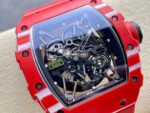R7 Factory Richard Mille RM35-02 44.5mm Red Carbon Fiber Red Rubber Strap Skeletonized Dial - Image 2