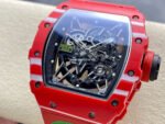 R7 Factory Richard Mille RM35-02 44.5mm Red Carbon Fiber Red Rubber Strap Skeletonized Dial - Image 3