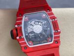 R7 Factory Richard Mille RM35-02 44.5mm Red Carbon Fiber Red Rubber Strap Skeletonized Dial - Image 7