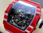 R7 Factory Richard Mille RM35-02 44.5mm Red Carbon Fiber White Rubber Strap Skeletonized Dial - Image 3