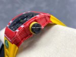R7 Factory Richard Mille RM35-02 44.5mm Red Carbon Fiber Yellow Rubber Strap Skeletonized Dial - Image 6