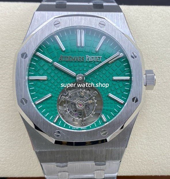 R8-Factory-Audemars-Piguet-Royal-Oak-Tourbillon-26534TI.OO_.1220TI.01-41mm-Full-Steel-Green-Di-9.jpg R8 Factory Audemars Piguet Royal Oak Tourbillon 26534TI.OO.1220TI.01 41mm Full Steel Green Dial - Image 1
