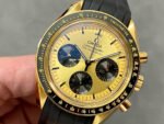 RM Factory Omega Speedmaster Professional Moonwatch 310.62.42.50.99.001 Gold Rubber Strap Gold Dial - Image 3