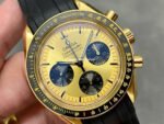 RM Factory Omega Speedmaster Professional Moonwatch 310.62.42.50.99.001 Gold Rubber Strap Gold Dial - Image 2