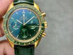 RM Factory Omega Speedmaster Professional Moonwatch 310.63.42.50.02.001 Gold Rubber Strap Green Dial