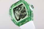 RM Factory Richard Mille RM 055 43mm Green Crystal White Rubber Strap Skeletonized White Dial - Image 2