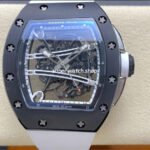RM Factory Richard Mille RM61-01 42.7mm Carbon Fiber White Rubber Strap White Skeleton Dial