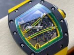RM Factory Richard Mille RM61-01 42.7mm Carbon Fiber Yellow Rubber Strap Yellow And Green Skeleton Dial - Image 2