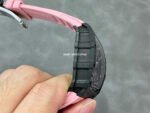 T+ Factory Richard Mille RM35-02 44.5mm Carbon Fiber Pink Rubber Strap Skeletonized Dial - Image 5