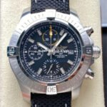 TF Factory Breitling Avenger Chronograph A13317101B1X1 45mm Steel Black Nylon Canvas Strap Arabic Numerals Black Dial