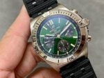 TF Factory Breitling Chronomat 42 AB01343A1L1A1 42mm Steel Rubber Strap Green Dial - Image 2