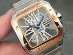 THB Factory Cartier Santos WHSA0012 39.8mm Full Steel Silver Roman Numerals Skeleton Dial - Image 2