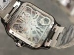 THB Factory Cartier Santos WHSA0027 39.8mm Full Steel Black Roman Numerals Skeleton Dial - Image 7