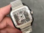 THB Factory Cartier Santos WHSA0027 39.8mm Full Steel Black Roman Numerals Skeleton Dial - Image 2