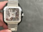 THB Factory Cartier Santos WHSA0027 39.8mm Full Steel Black Roman Numerals Skeleton Dial