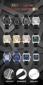 THB Factory Cartier Santos WSSA0030 39.8mm Full Steel Roman Numerals Blue Dial - Image 10