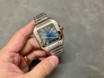 THB Factory Cartier Santos WSSA0030 39.8mm Full Steel Roman Numerals Blue Dial - Image 4