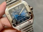 THB Factory Cartier Santos WSSA0030 39.8mm Full Steel Roman Numerals Blue Dial - Image 2
