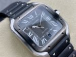 THB Factory Cartier Santos WSSA0037 39.8mm Steel Rubber Strap Roman Numerals Grey Dial - Image 2